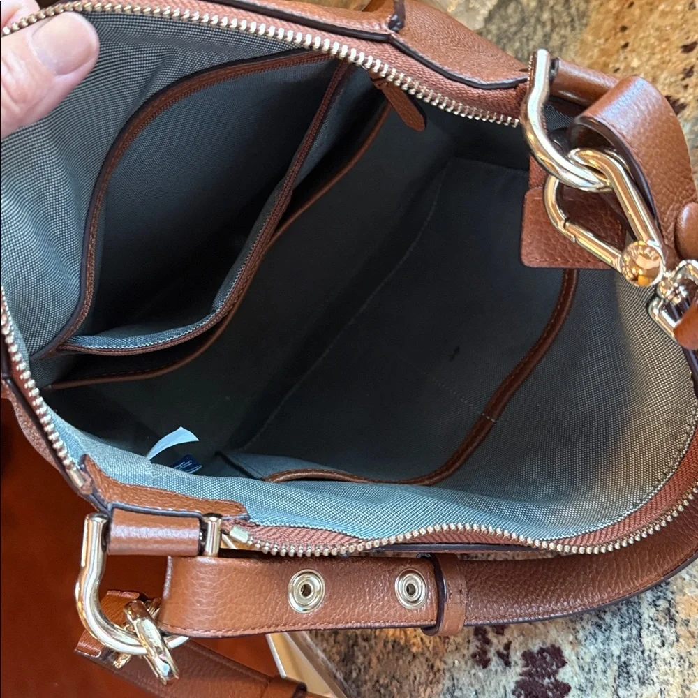 Tan Leather Cole Haan Crossbody Bag - Picture 4 of 4